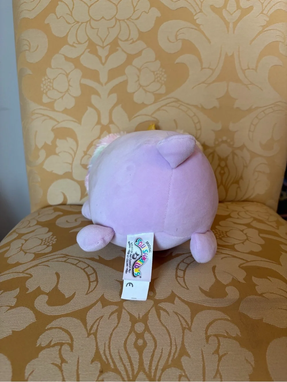 Squishmallows Pastel Pink Unicorn Bunny Plush with Rainbow Ears
